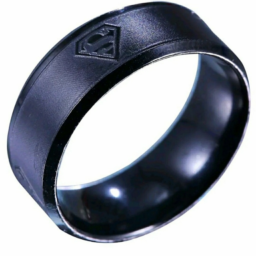 STAINLESS STEEL SUPERMAN RING - Picture 2 of 7